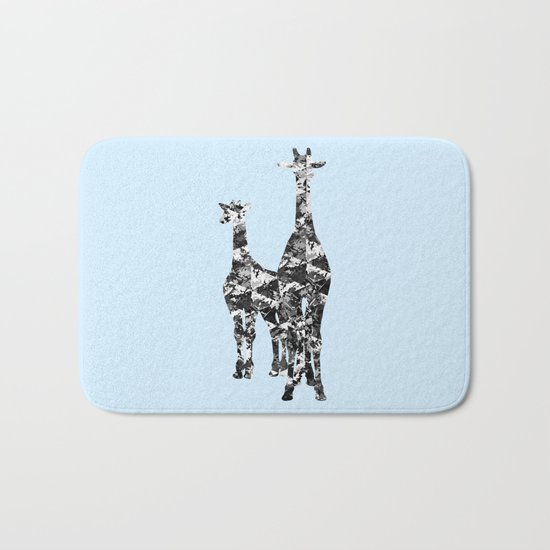 Patchwork Giraffes Bath Mat
