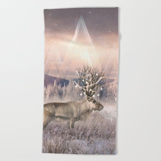 Stillness of Winter Beach Towel