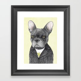 Hard Rock French Bulldog Framed Art Print