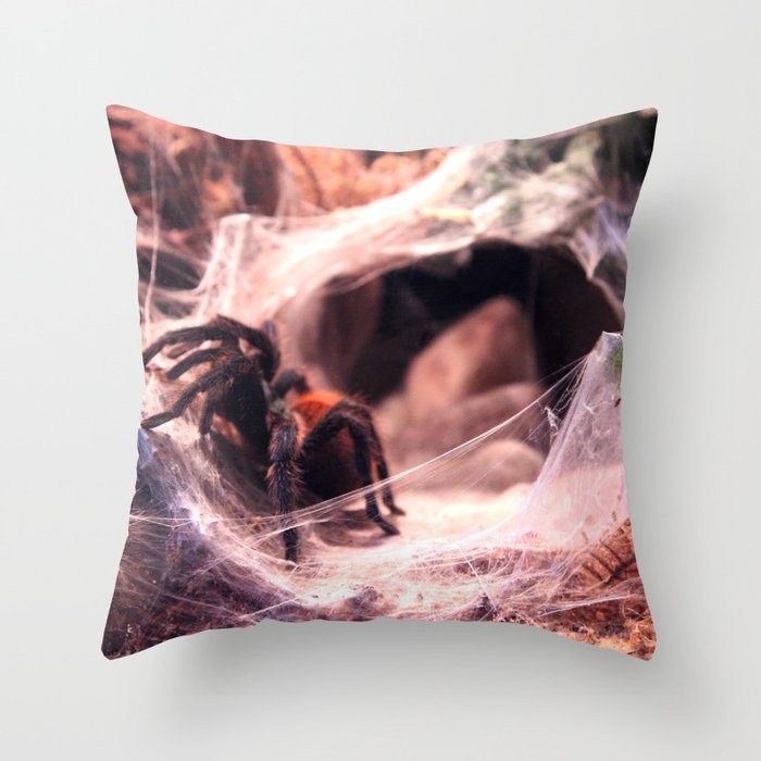 Lady Tarantula Throw Pillow