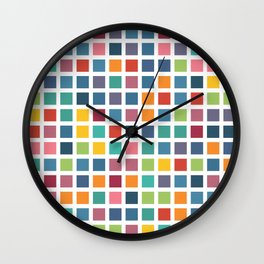 City Blocks - Subtle Rainbow #453 Wall Clock
