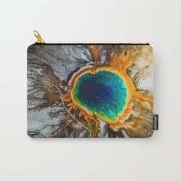 Grand Prismatic Spring, Yellowstone Carry-All Pouch | Colorful, Green, Devil, Blue, Photo, Spring, Yellowstone, Aerialview, Yellow, Underworld 