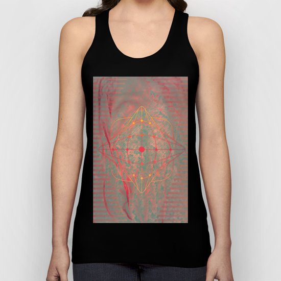 Hot pink grey purple fuchsia abstract fantasy Unisex Tank Top