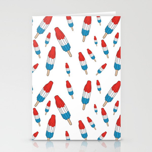 Bomb Pops Ice Cream Pattern Stationery Cards