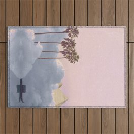 Peaceful place in a clouds. Outdoor Rug