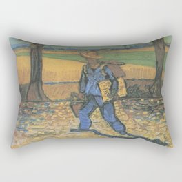 The Painter on His Way to Work Rectangular Pillow