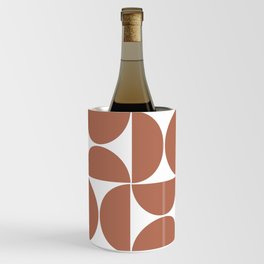 Skin tone mid century modern geometric shapes Wine Chiller