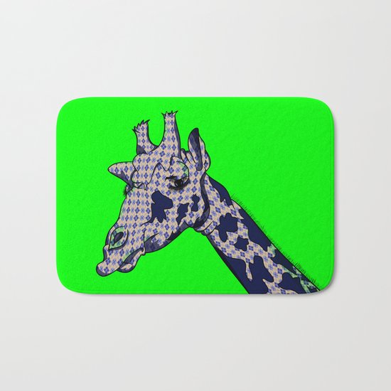 Argyle Giraffe Bath Mat