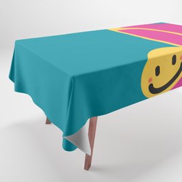 Happy smile vintage musical note 1 Tablecloth