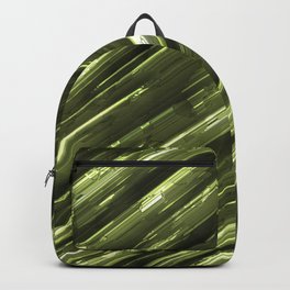 Polished metal diagonal stripes Backpack