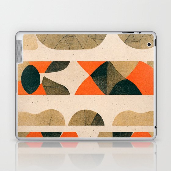 Mid-Century Abstract Textures Laptop & iPad Skin