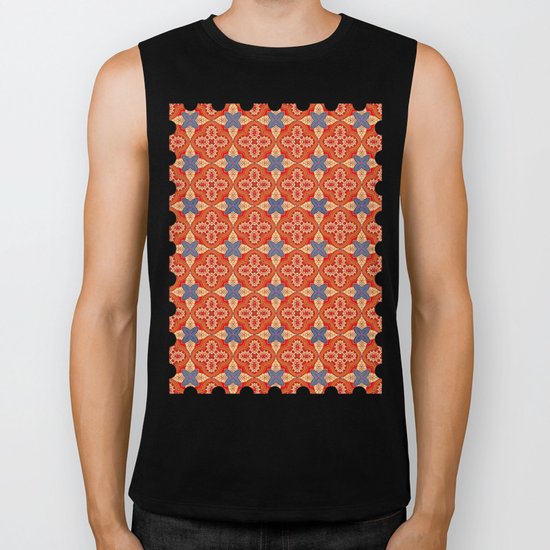 Moroccan Motet Pattern Biker Tank