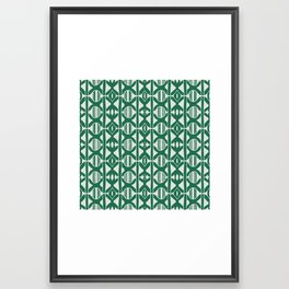 Solid green seamless pattern 01 Framed Art Print