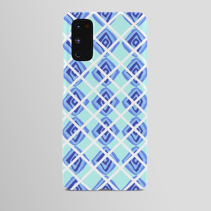 Hand Drawn Watercolor Diamond Argyle Pattern Android Case