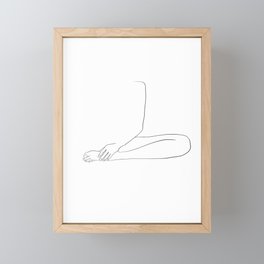 Woman Sitting Framed Mini Art Print