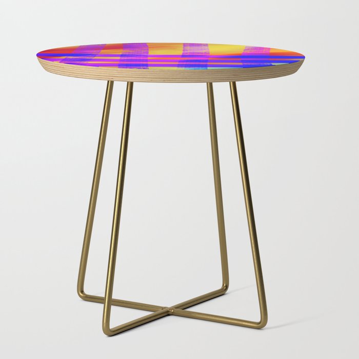 Hot and Cold Stripes Side Table