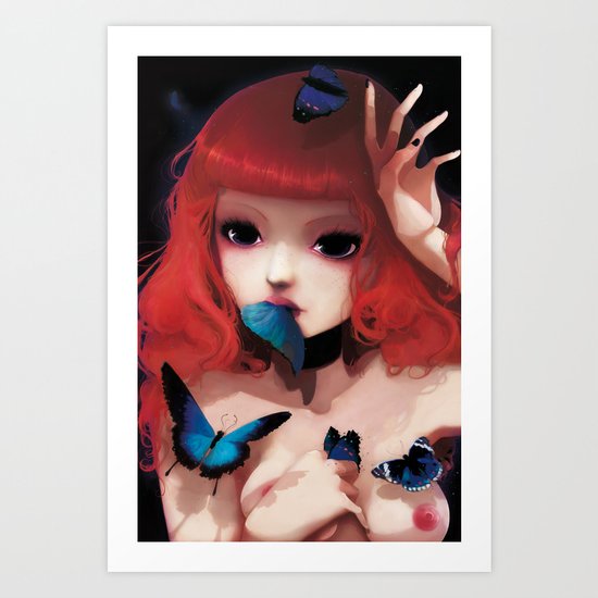 Chew my blue... Art Print