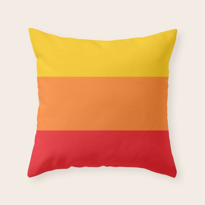 Red Orange Gold Throw Pillow