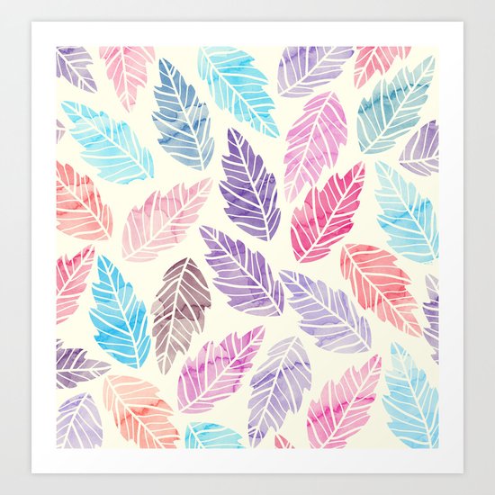 Colorful leaves Art Print