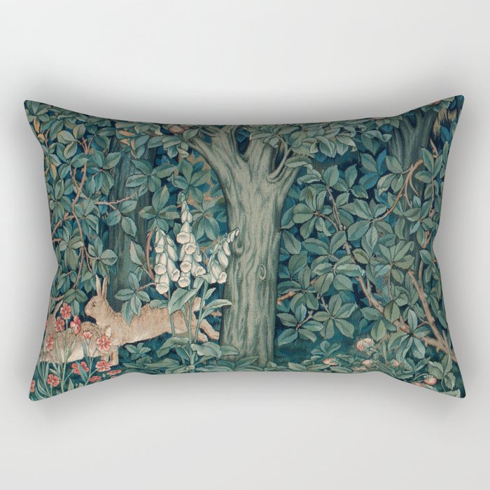 William Morris Greenery Tapestry Part 1 Rectangular Pillow