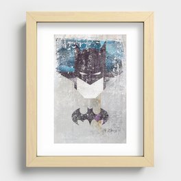 Bat grunge superhero Recessed Framed Print