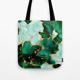 Dreamy Emerald inks and Gold Tote Bag