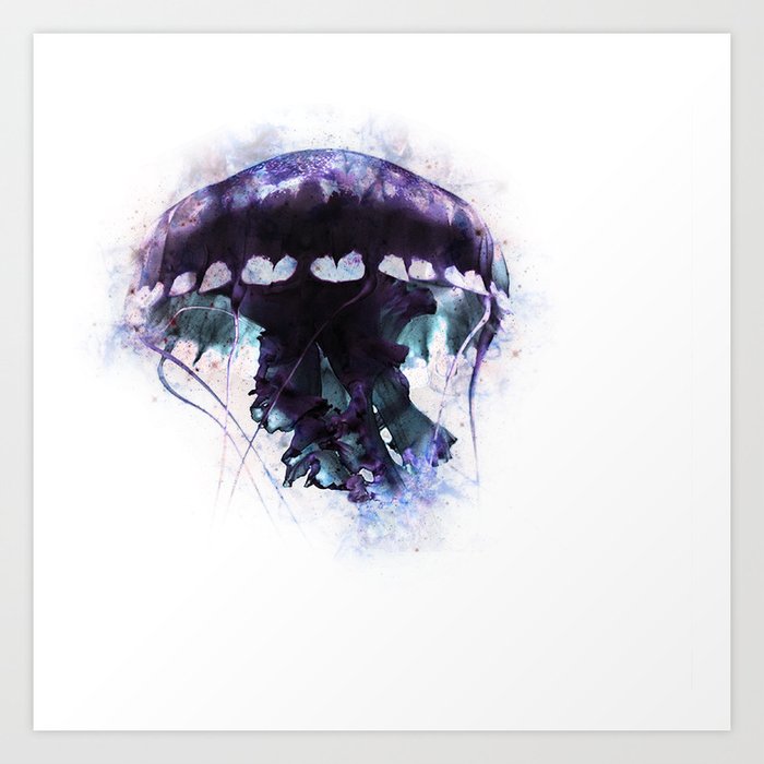 Celestial Jellyfish (Light) Art Print