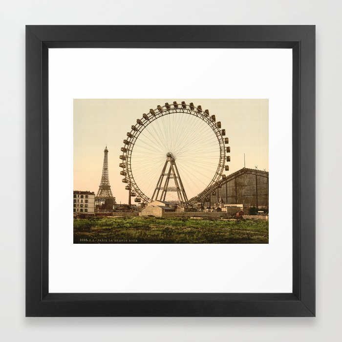 Grande Roue De Paris Framed Art Print By Vintagephotochroms Society6