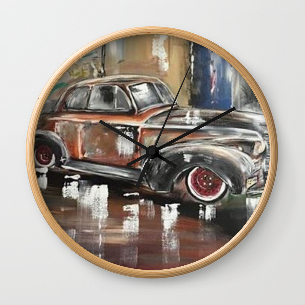 Vintage Car Antique Car 40 S Car 1940 S Car Wall Clock By