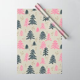 Christmas Trees – Emerald & Pink Wrapping Paper