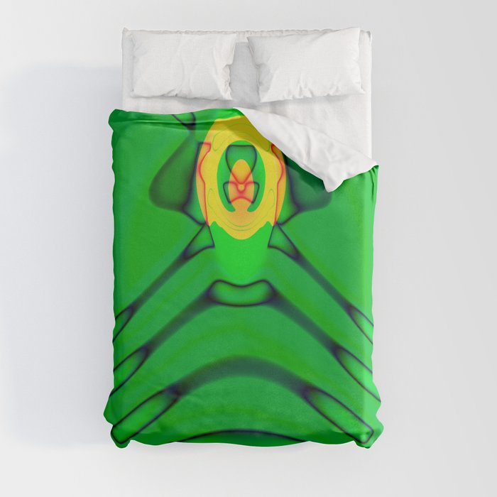 Church of the Radioactive Frog Duvet Cover