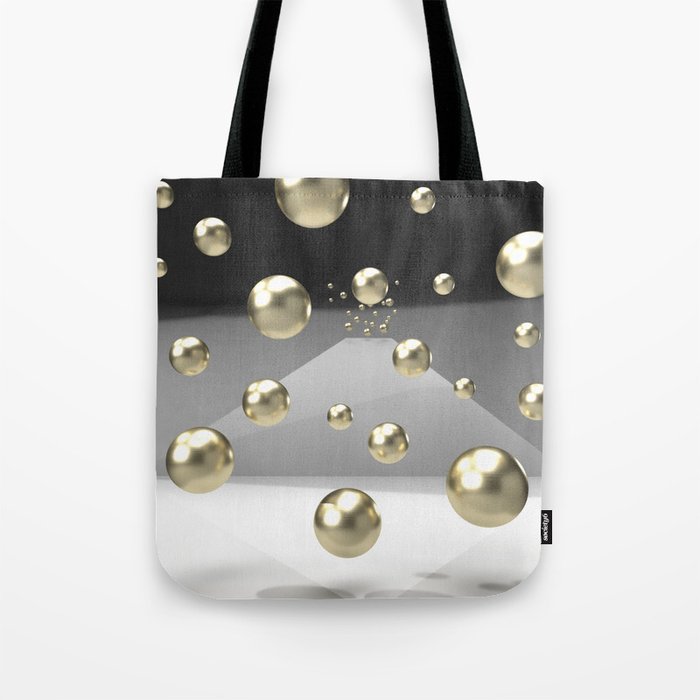 Abstract 3d balck and gold design Tote Bag