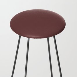 Roast Coffee Brown Red Solid Color Popular Hues Patternless Shades of Black Collection Hex #704241 Counter Stool