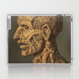 Testa Anatomica human anatomy male body figurative surreal montage art portrait painting Laptop Skin