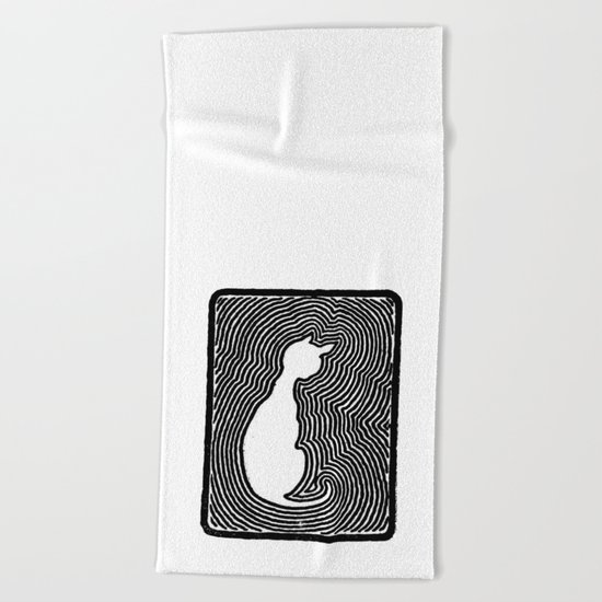 Cat eco. Beach Towel
