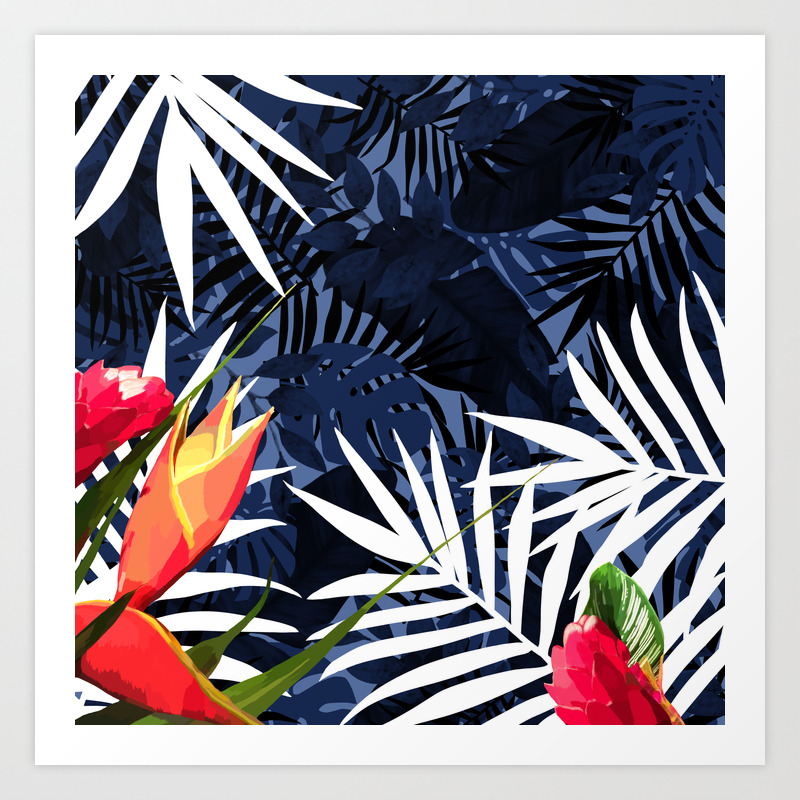 Bold Tropical Paradise Design Art Print By Oursunnycdays Society6