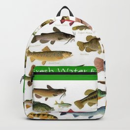 Illustrated Northeast Game Fish Identification Chart Backpack