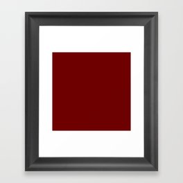 Solid Dark Red Framed Art Print