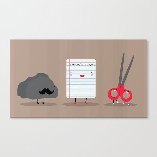 Rock paper scissors Canvas Print