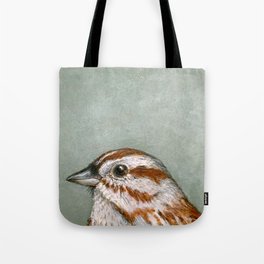 Song Sparrow Portrait Tote Bag