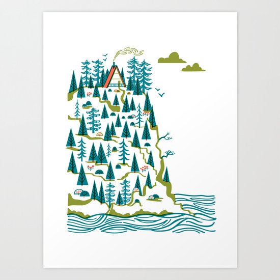 Big Sur A-Frame Art Print