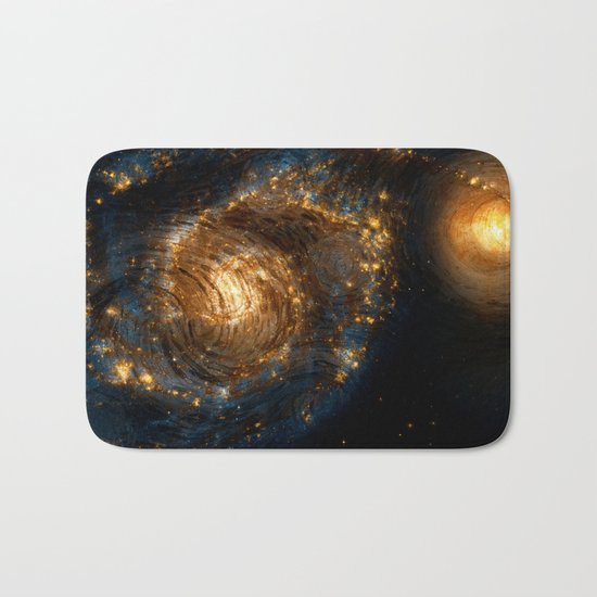 Starry Galaxy Night Bath Mat