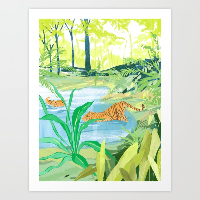 Deep in a Rainforest Art Print