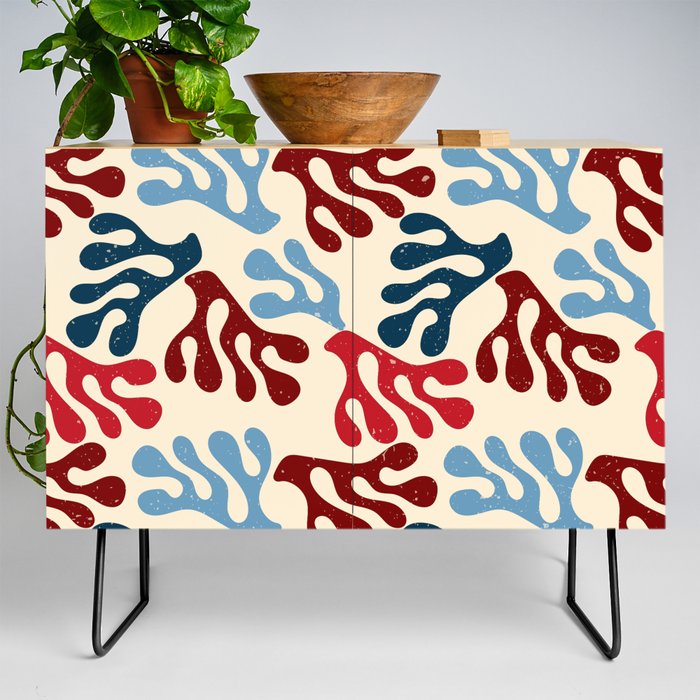 Modern Aesthetic Seamless pattern - Red and Blue Credenza