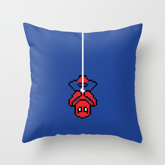 Spider-Pixel Throw Pillow