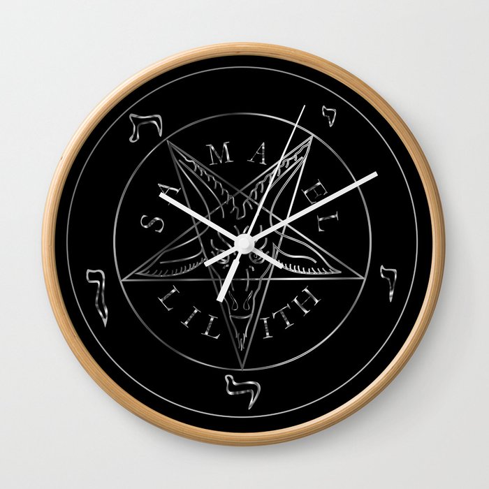 Baphomet 10 Wall Clock, satanic gothic Occult Home Decor