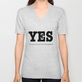 Yes V Neck T Shirt