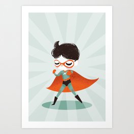 Super Hero ! Boy Art Print