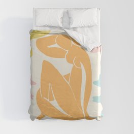 Beach Nude with Pastel Seagrass Matisse Inspired Duvet Cover