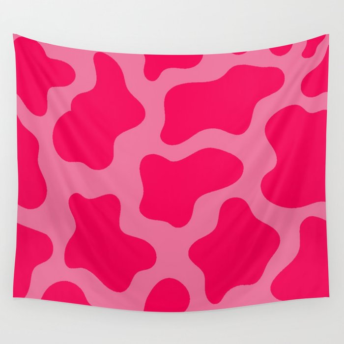 Pink cow shop print tapestry